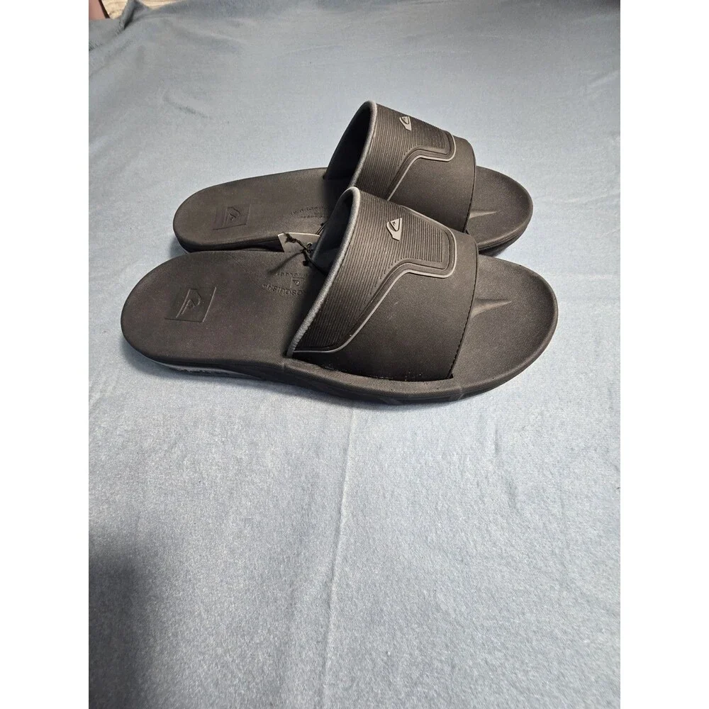 Quiksilver Hydrobound Slide Sandals Men’s Size 11 Black Comfort Slides NWT